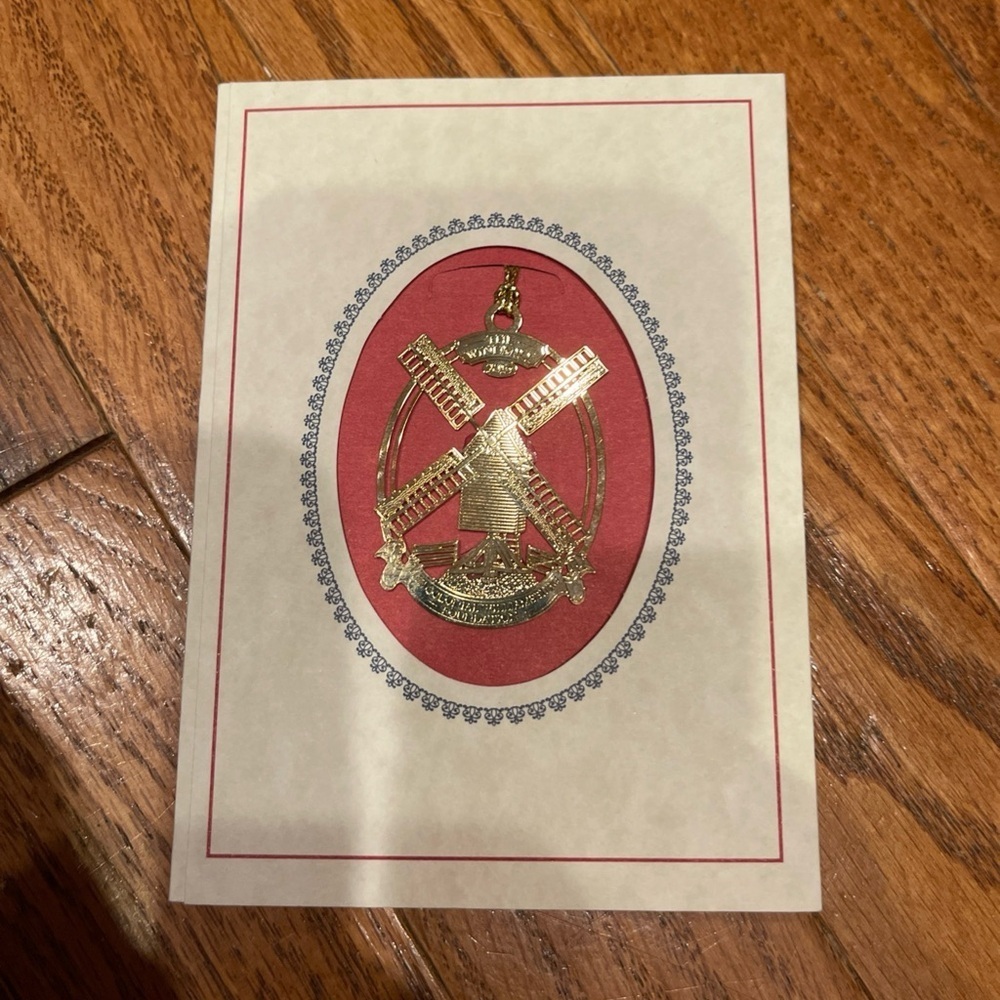 Colonial Williamsburg Foundation Brass 2015 Christmas Robertson's Windmill
